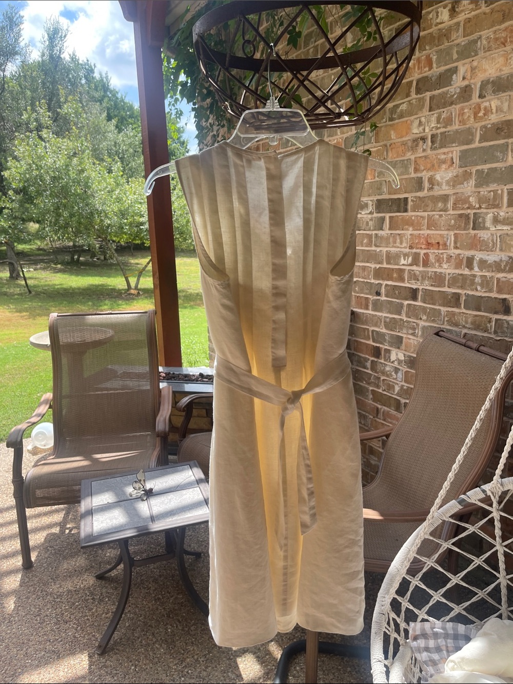 Theory Sleeveless Cream Midi Dress - Picture 6 of 9